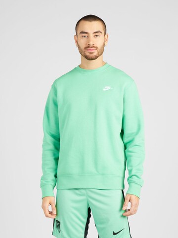 žalia Nike Sportswear Standartinis modelis Megztinis be užsegimo 'Club Fleece': priekis