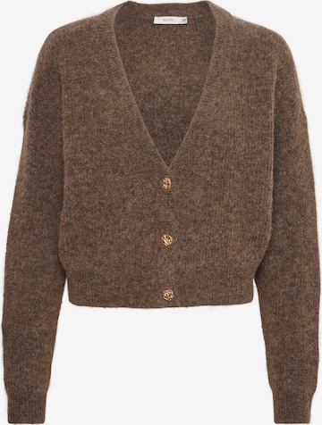 Gestuz Knit Cardigan 'Alpha' in Brown: front