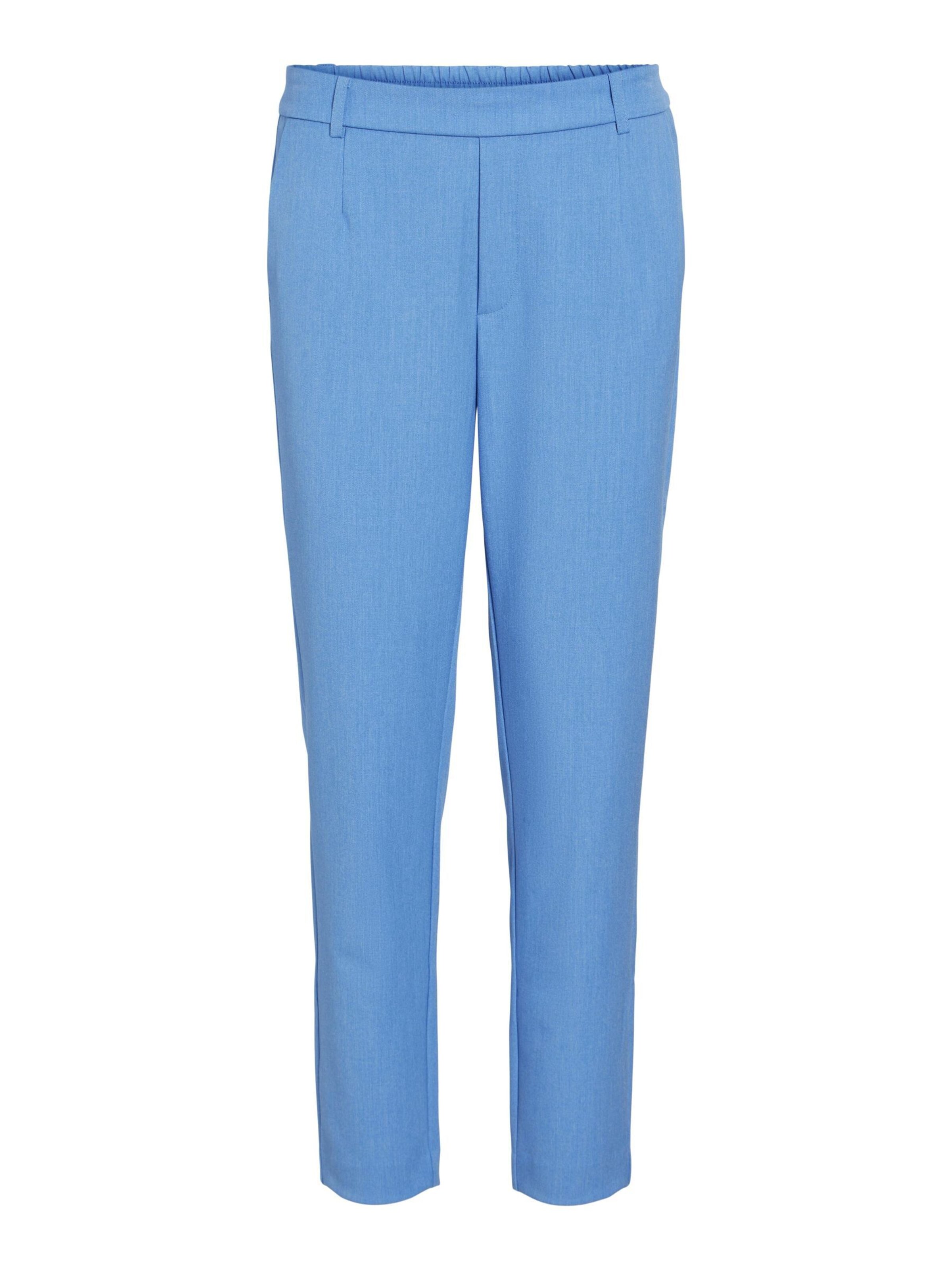 VILA Tapered Bandplooibroek 'VIVarone' in Blauw: voorkant