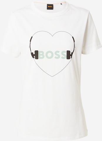 BOSS Orange - Camisa 'C_Elogo' em branco: frente