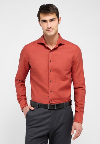 ETERNA Slim fit Overhemd in Rood: voorkant