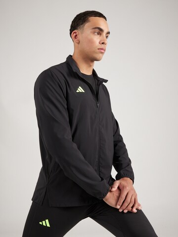 ADIDAS PERFORMANCE Sportjacke 'ADIZERO' in Schwarz