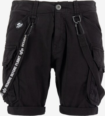 Pantalon cargo ALPHA INDUSTRIES en noir : devant