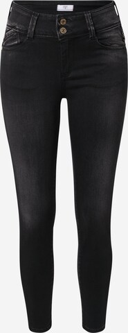 Le Temps Des Cerises Skinny Jeans in Black: front