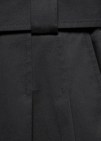 MANGO Voľný strih Plisované nohavice 'Myriam' - Čierna
