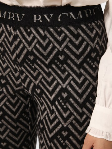 Cambio Flared Trousers 'Flower' in Grey
