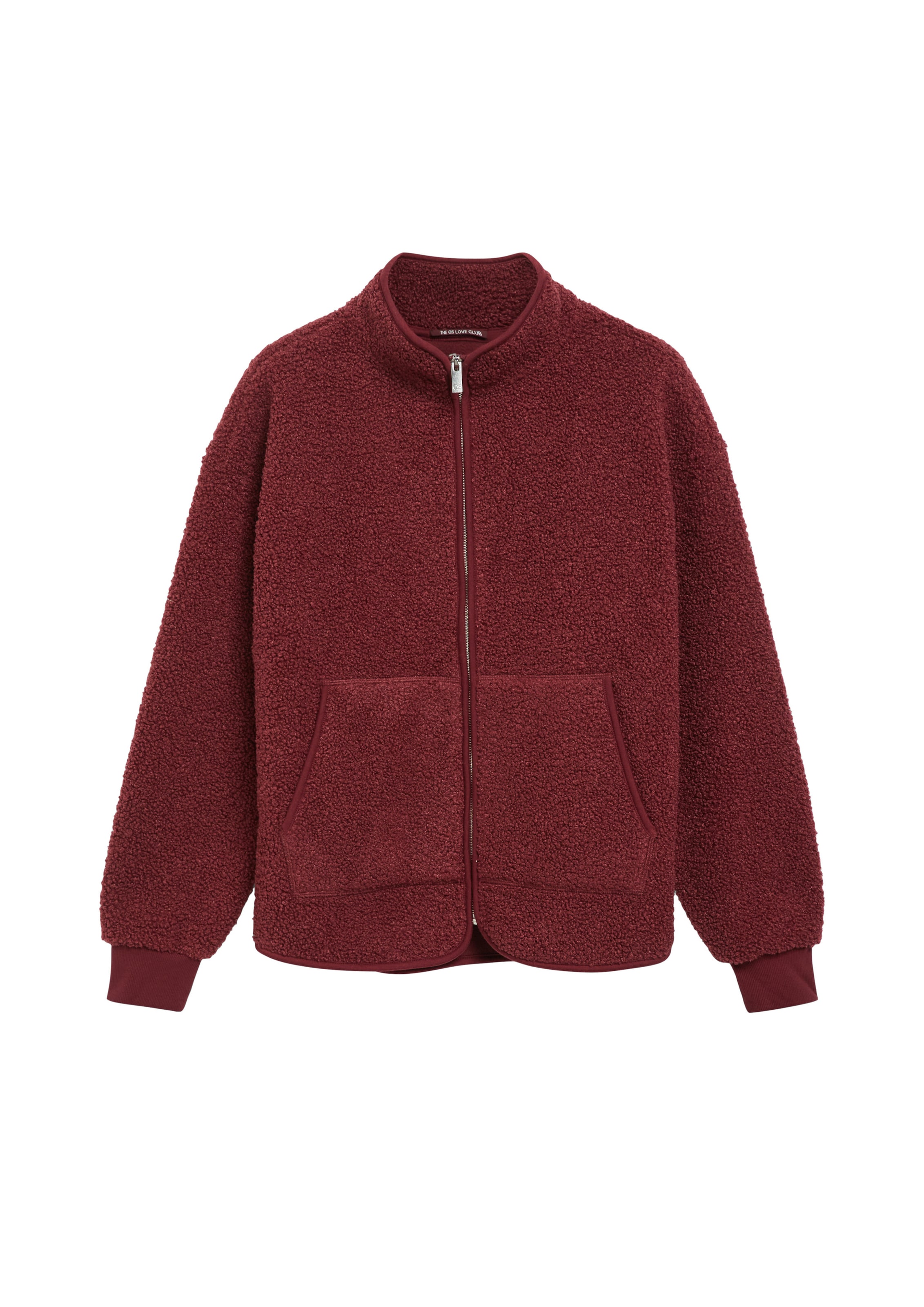 Veste en polaire QS en rouge : devant