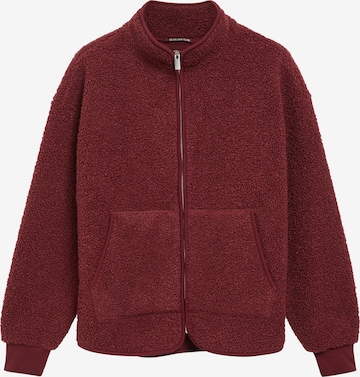 Veste en polaire QS en rouge : devant