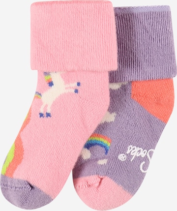 Happy Socks Socken 'Rainbow & Unicorn' in Lila: front