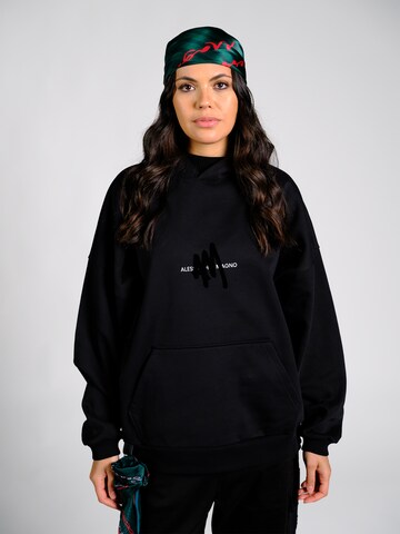 Alessandro Magno Sweatshirt 'CHRISTMAS' in Black: front