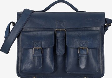 Greenland Nature Document Bag in Blue: front