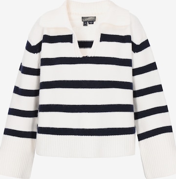 DreiMaster Maritim Πουλόβερ σε λευκό: μπροστά