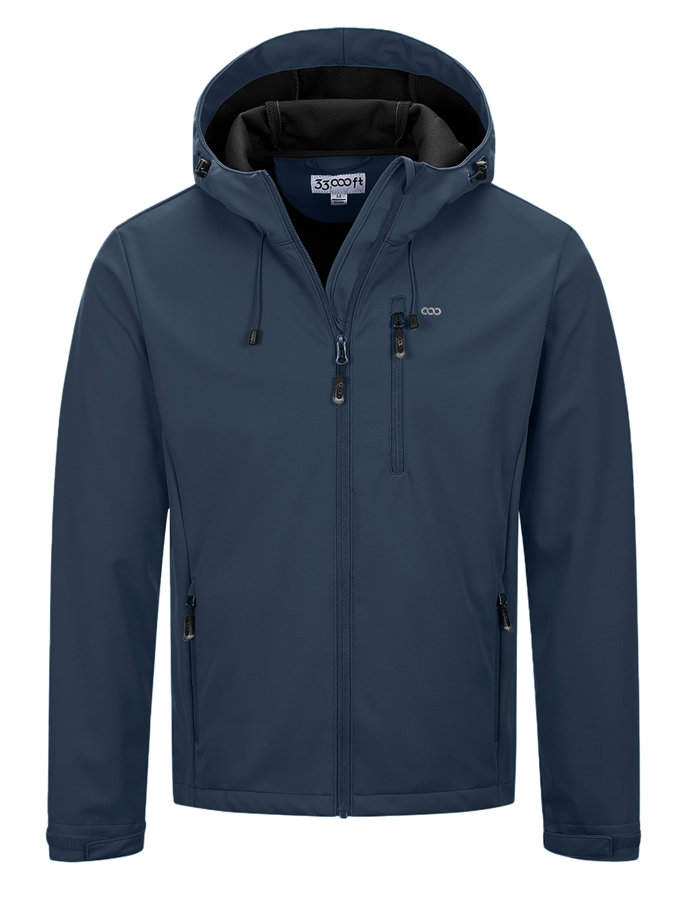 33,000ft Outdoor jacket '33,000ft Men's Softshell Jacket' in Blue: front