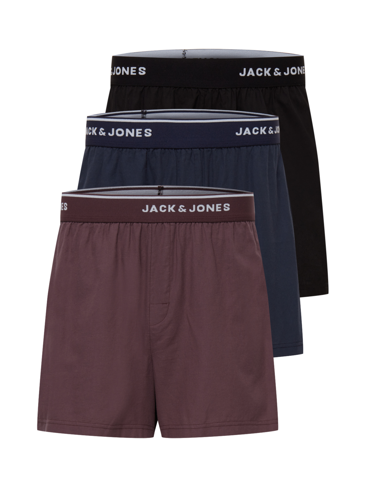 JACK & JONES Boxer MICK in Navy, Nero, Rosso Pastello 