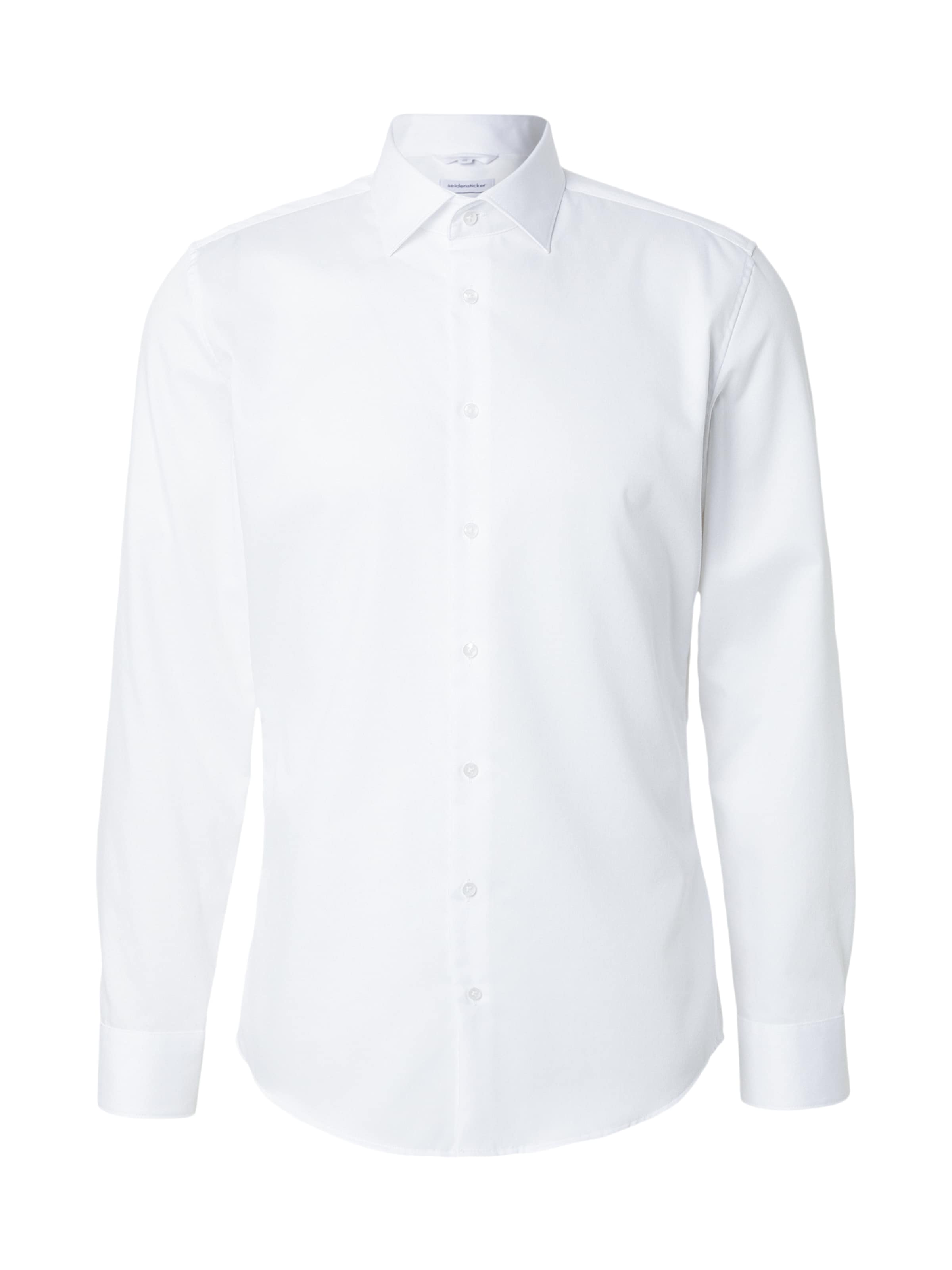 SEIDENSTICKER Slim fit Businessskjorta 'Schwarze Rose' i vit: framsida