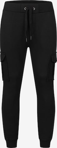 behype Regular Pants 'MATAY' in Black: front