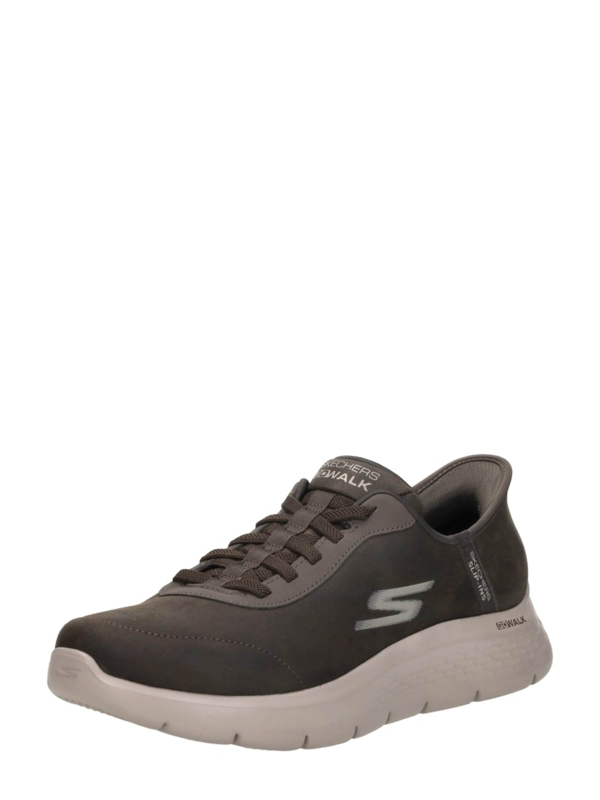 SKECHERS Platform trainers 'Slip-Ins: Go Walk Flex' in Brown: front
