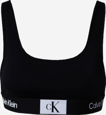 Calvin Klein Swimwear Bralette Bikini top in Black: front