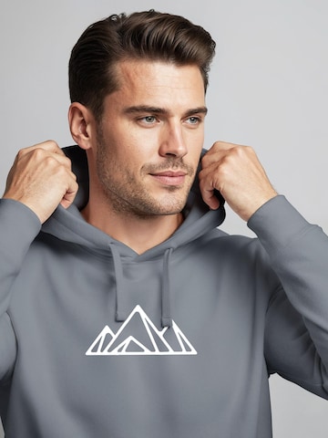 Neverless Sweatshirt 'Berg Polygon' in Grau