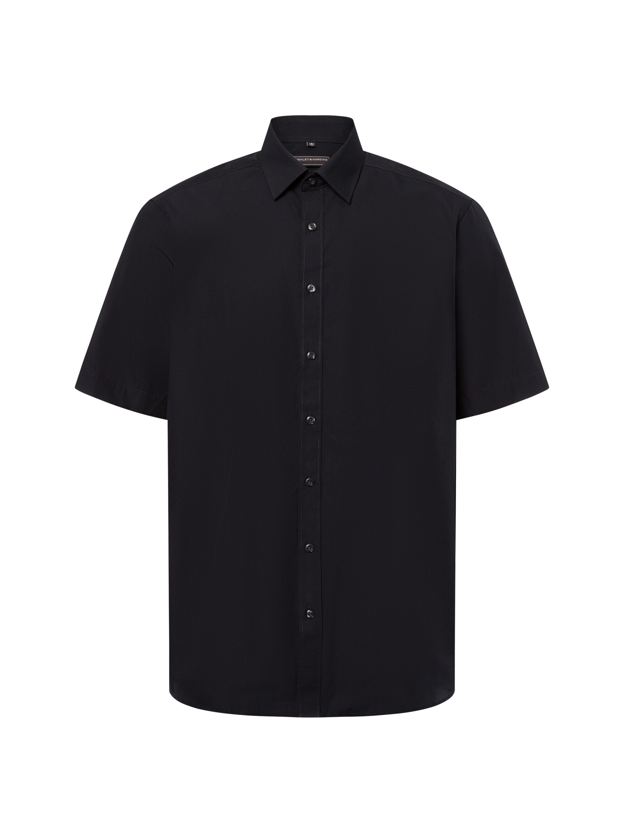 Finshley & Harding Hemd 'Easy Care' in Schwarz: Vorderseite