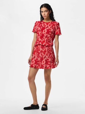 PIECES - Falda 'FLORA' en rojo
