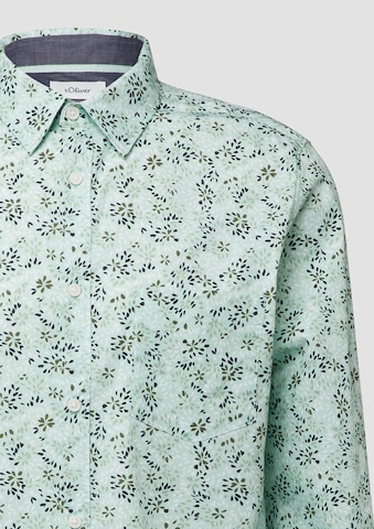 Coupe slim Chemise s.Oliver en vert