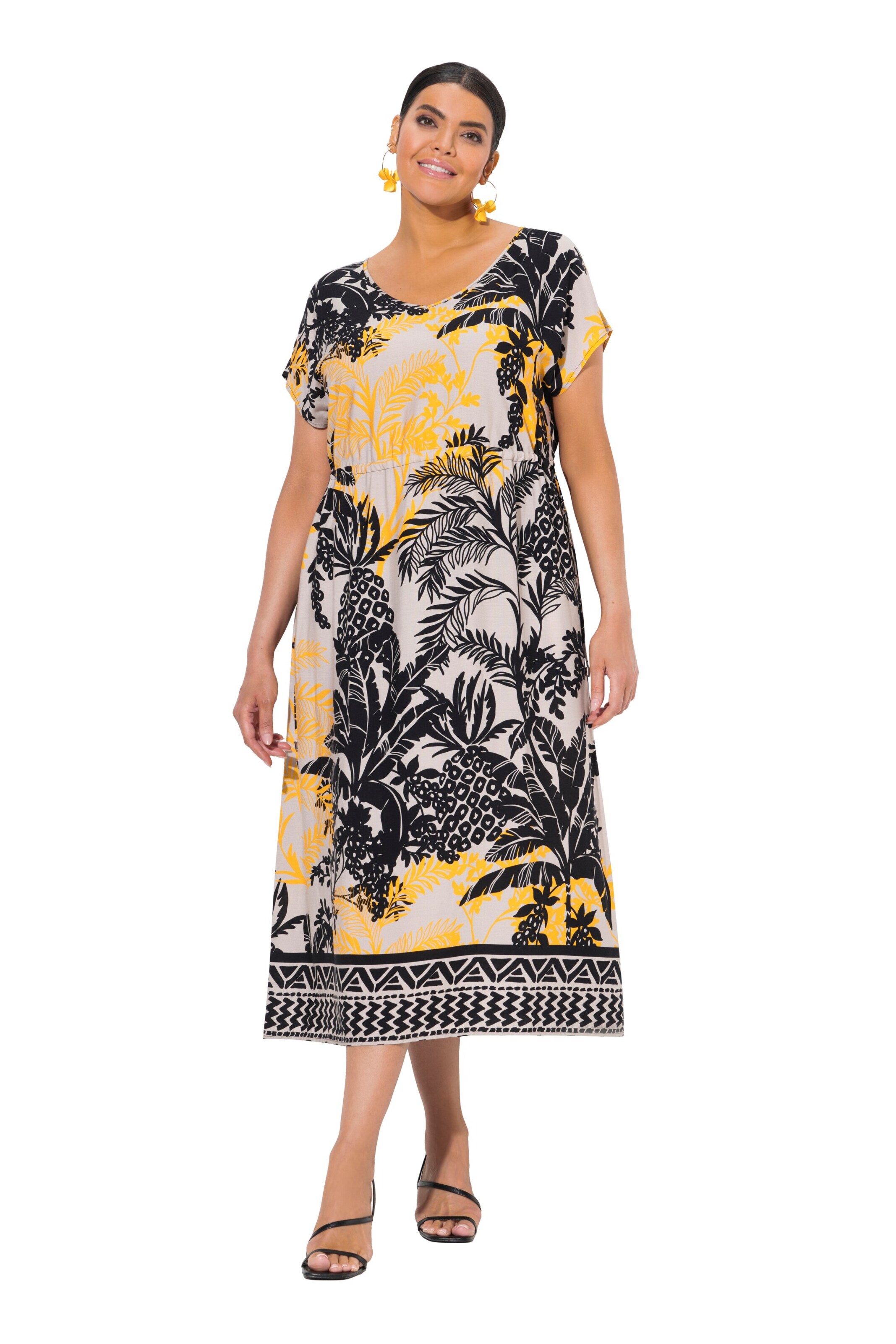 Ulla Popken Kleid in Schwarz: Vorderseite