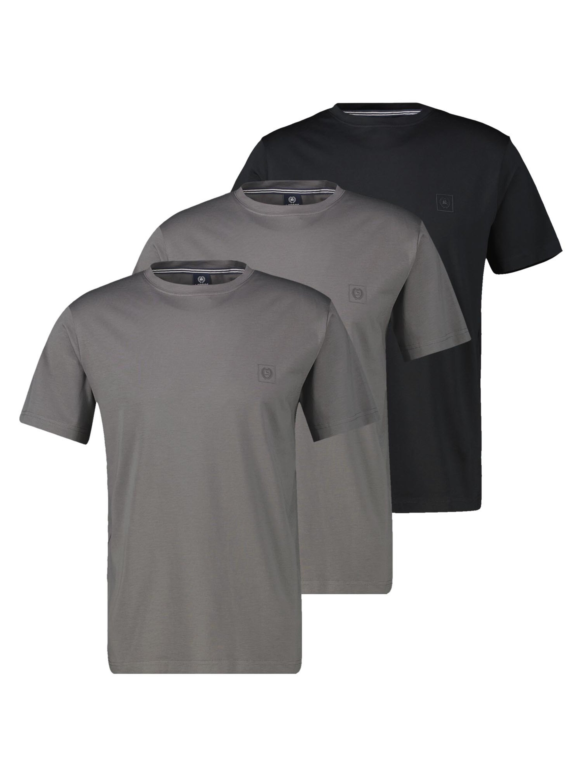LERROS Shirt 'Basic' in Grijs: voorkant