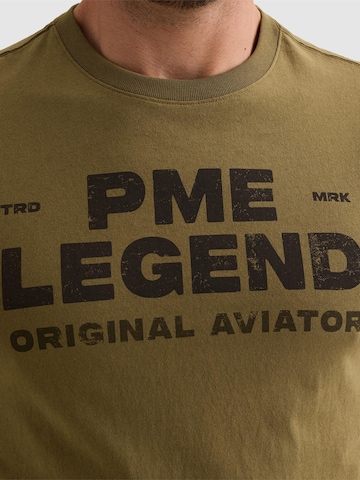 PME Legend T-shirt 'T-shirt with rugged artwork on the chest' i brun