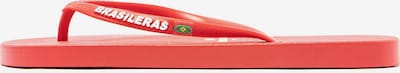 Brasileras Badeschuh 'Classic Pro' in rot / weiß, Produktansicht