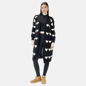 Elara Strickjacke in Schwarz: Vorderseite