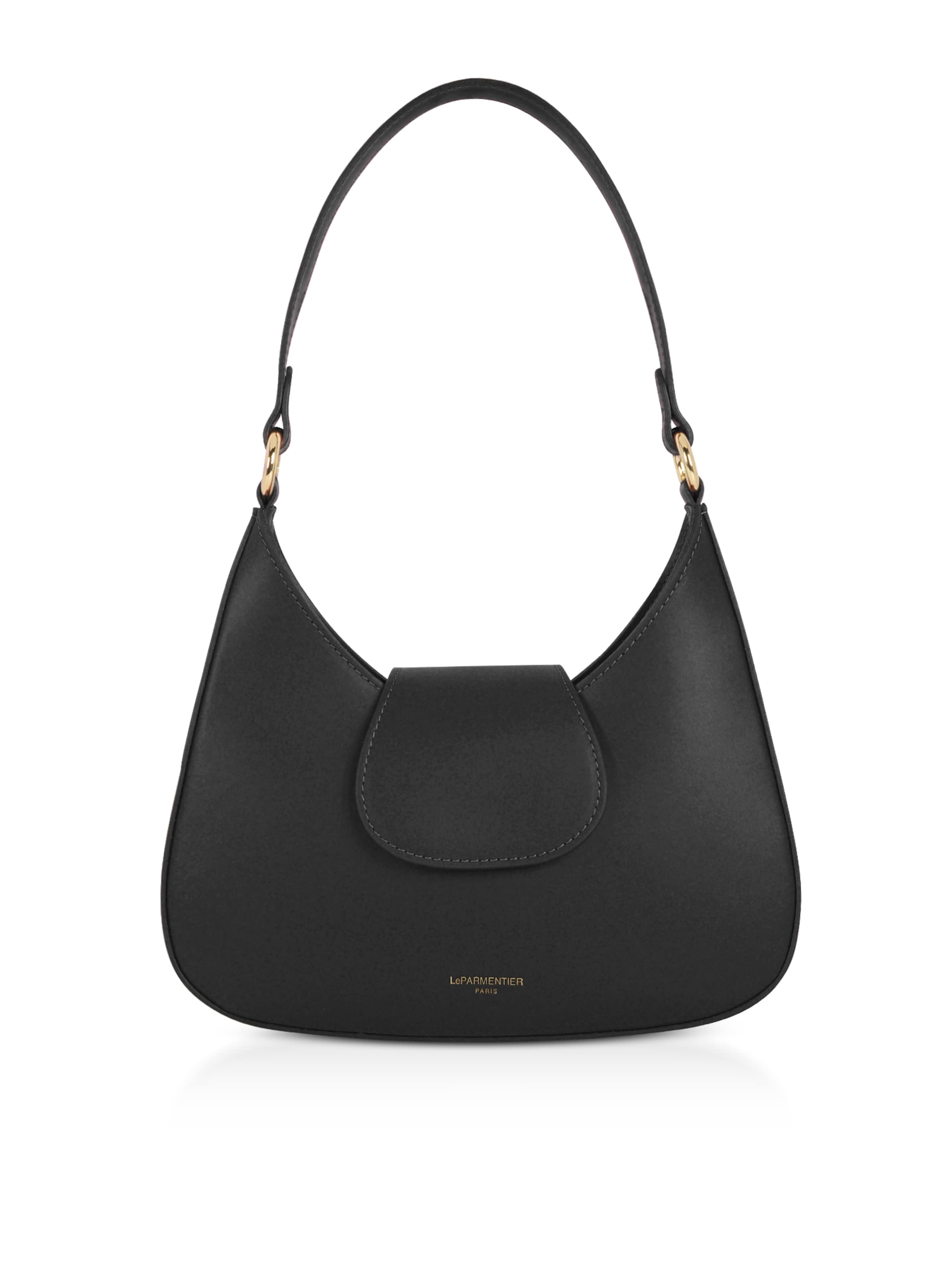 LeParmentier - Bolso de hombro 'Obolo' en negro: frente