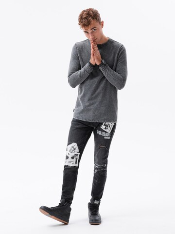 Ombre Sweatshirt 'L139' in Zwart