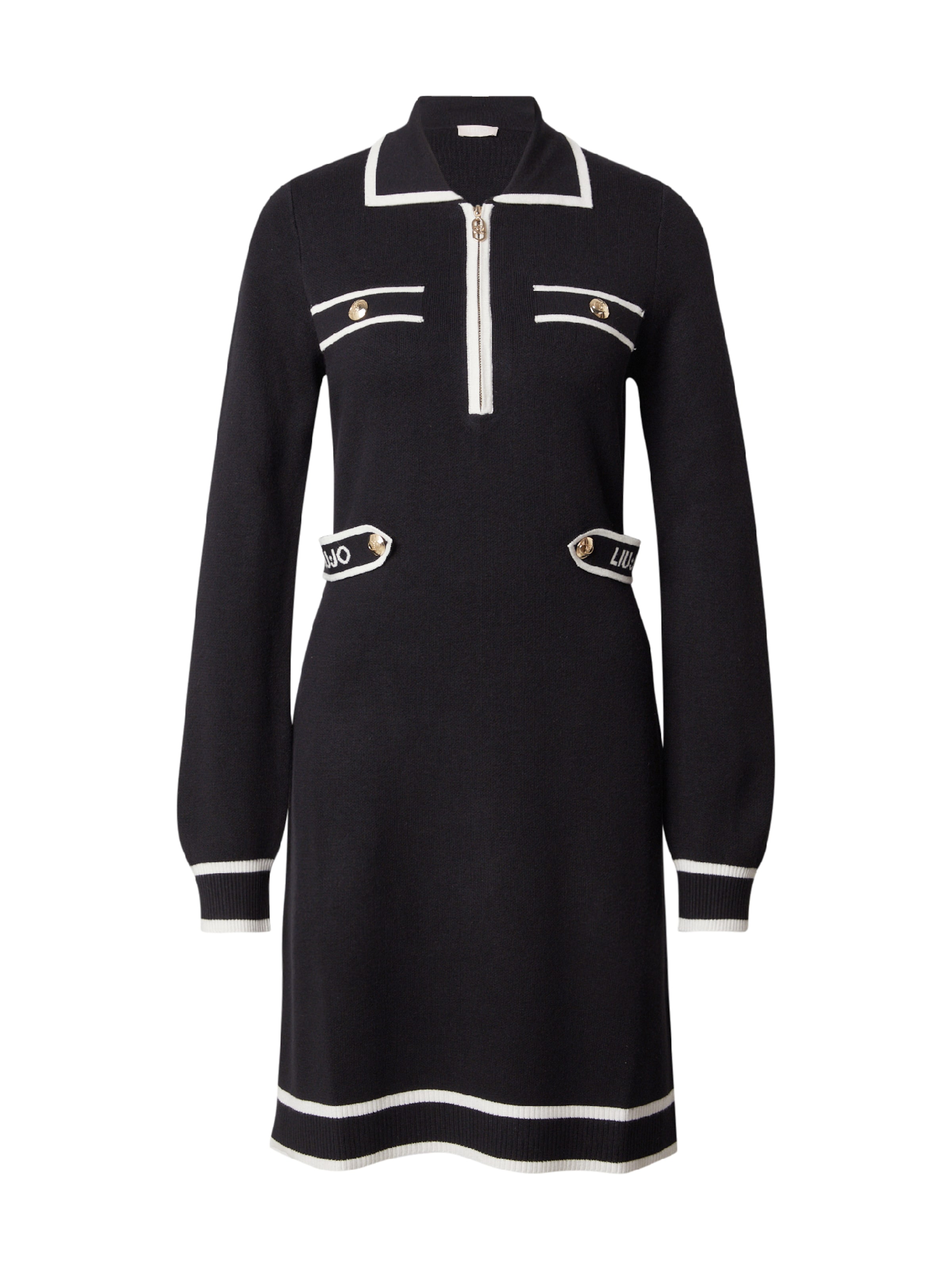 Liu JoPletena haljina &#x27;MAGLIA&#x27; - crna boja: prednji dio