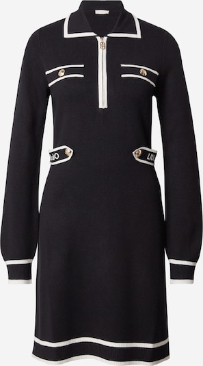 Liu Jo Pletena haljina 'MAGLIA' u crna / bijela, Pregled proizvoda