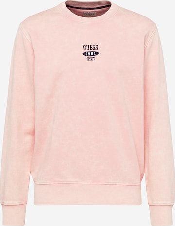 GUESS Sweatshirt 'USTIN' in Pink: predná strana