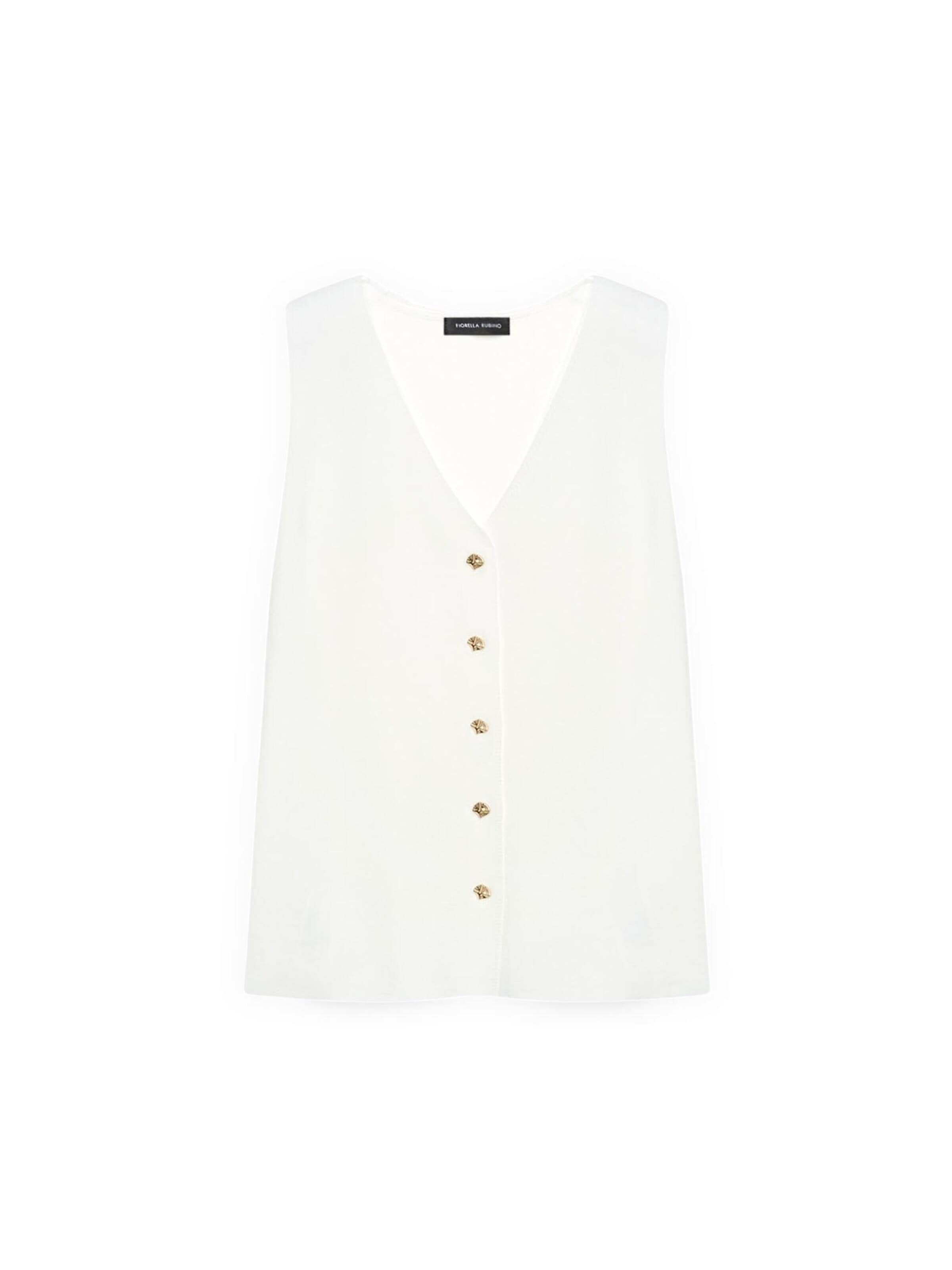 Fiorella Rubino Pull-over en L-XL en blanc, Vue avec produit