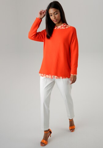 Aniston SELECTED Pullover in Orange