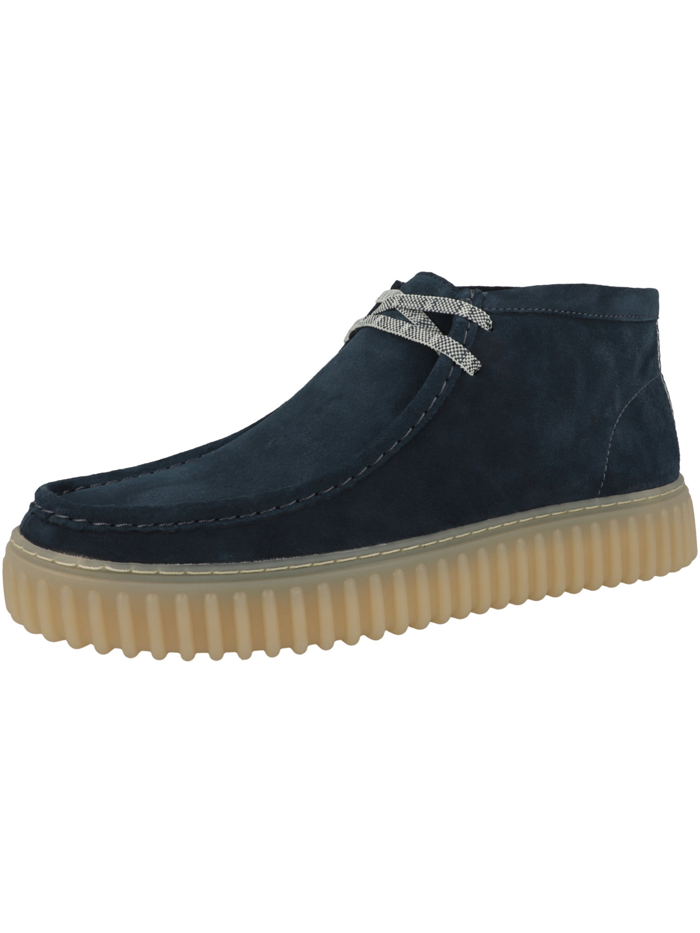 Scarpa stringata 'Torhill Hi' di CLARKS in blu: frontale