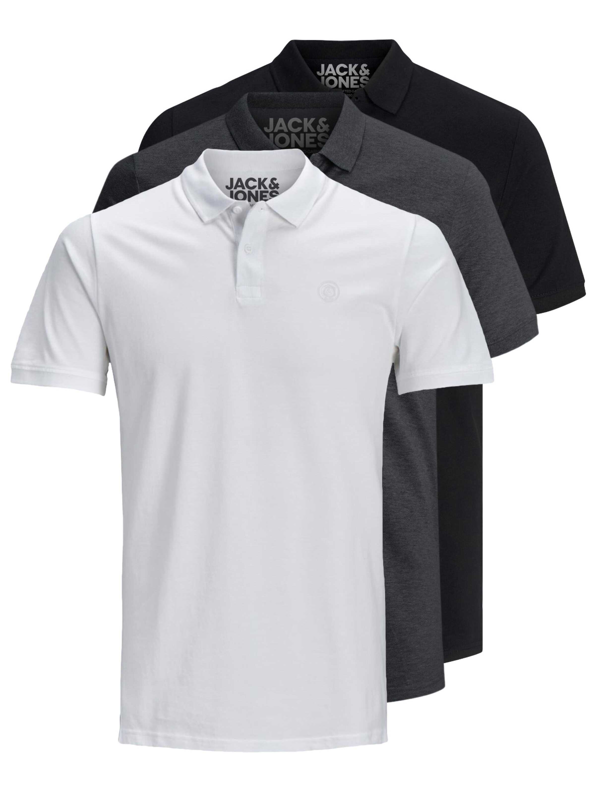 JACK & JONES Poloshirt 'JJBasic' in Grau: Vorderseite