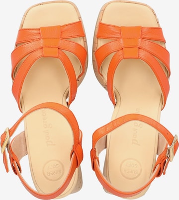 Paul Green Strap Sandals in Orange