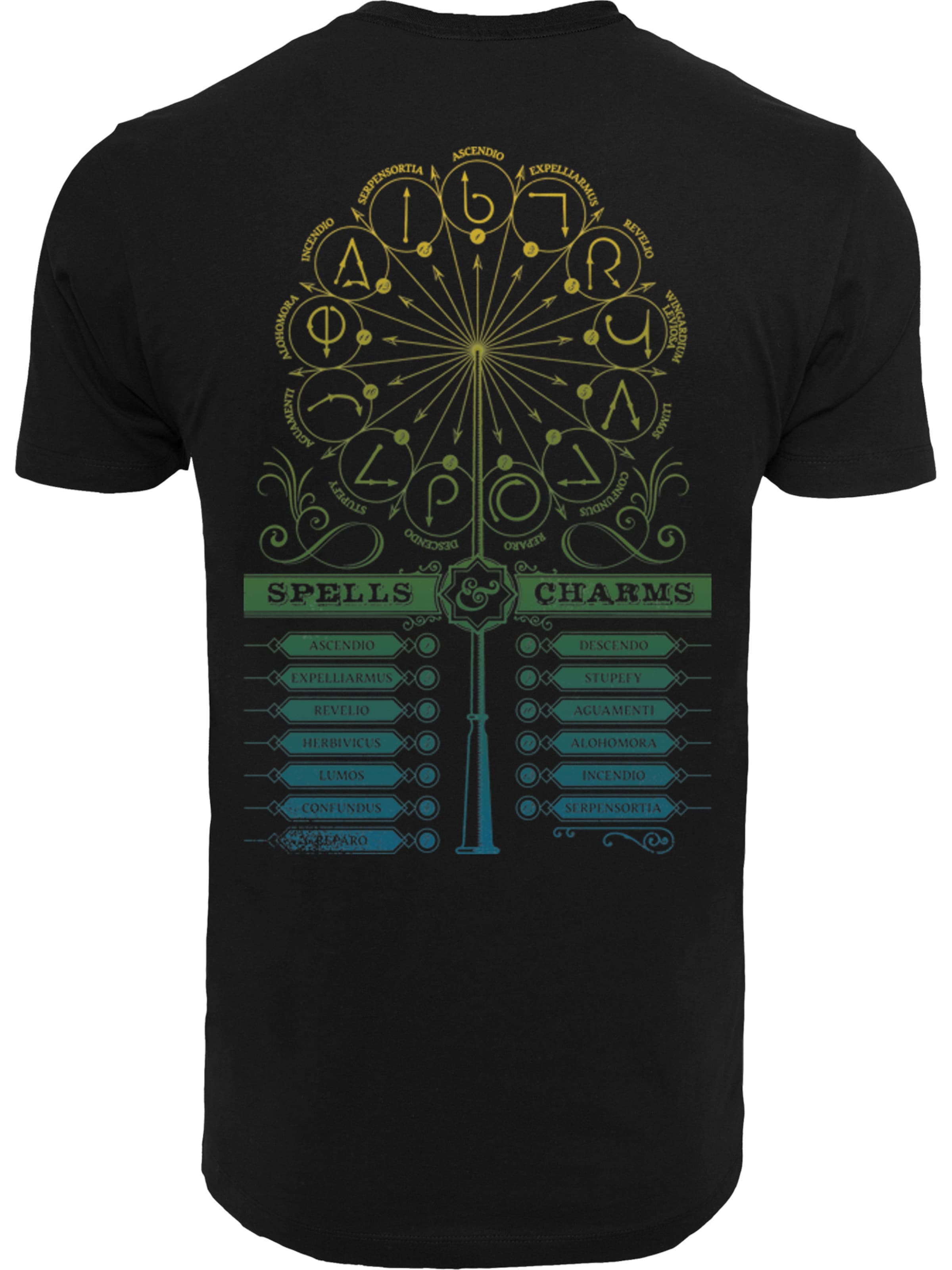 T-Shirt 'Harry Potter Wingardium Leviosa Spells Charms' F4NT4STIC en noir
