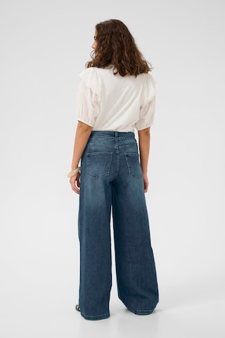 CULTURE Tapered Jeans 'Tali Ami' i blå