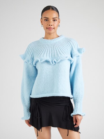 PIECES Pullover 'PCRIKKA' in Blau: Vorderseite