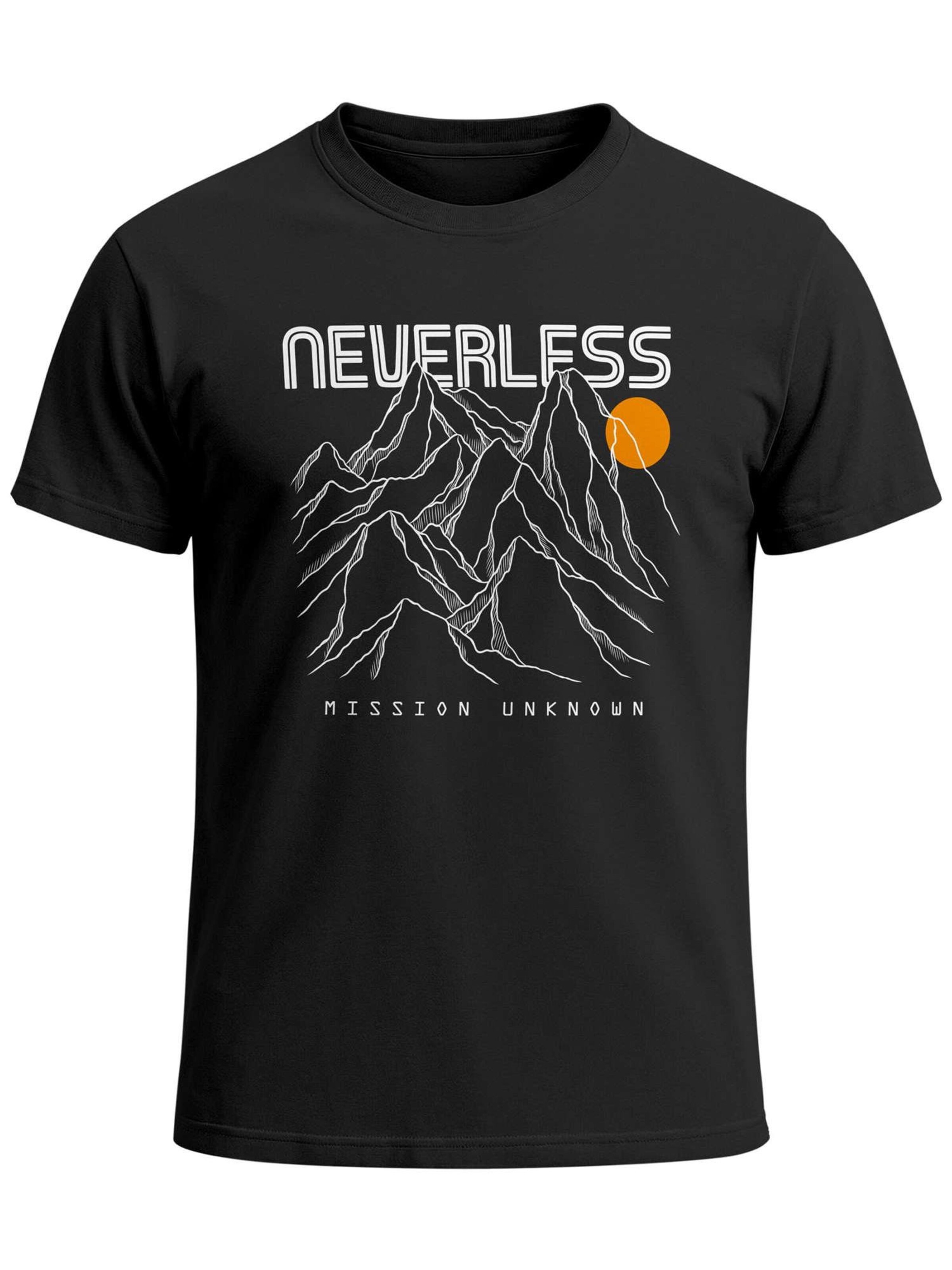 Neverless Shirt 'Gebirge' in Black: front