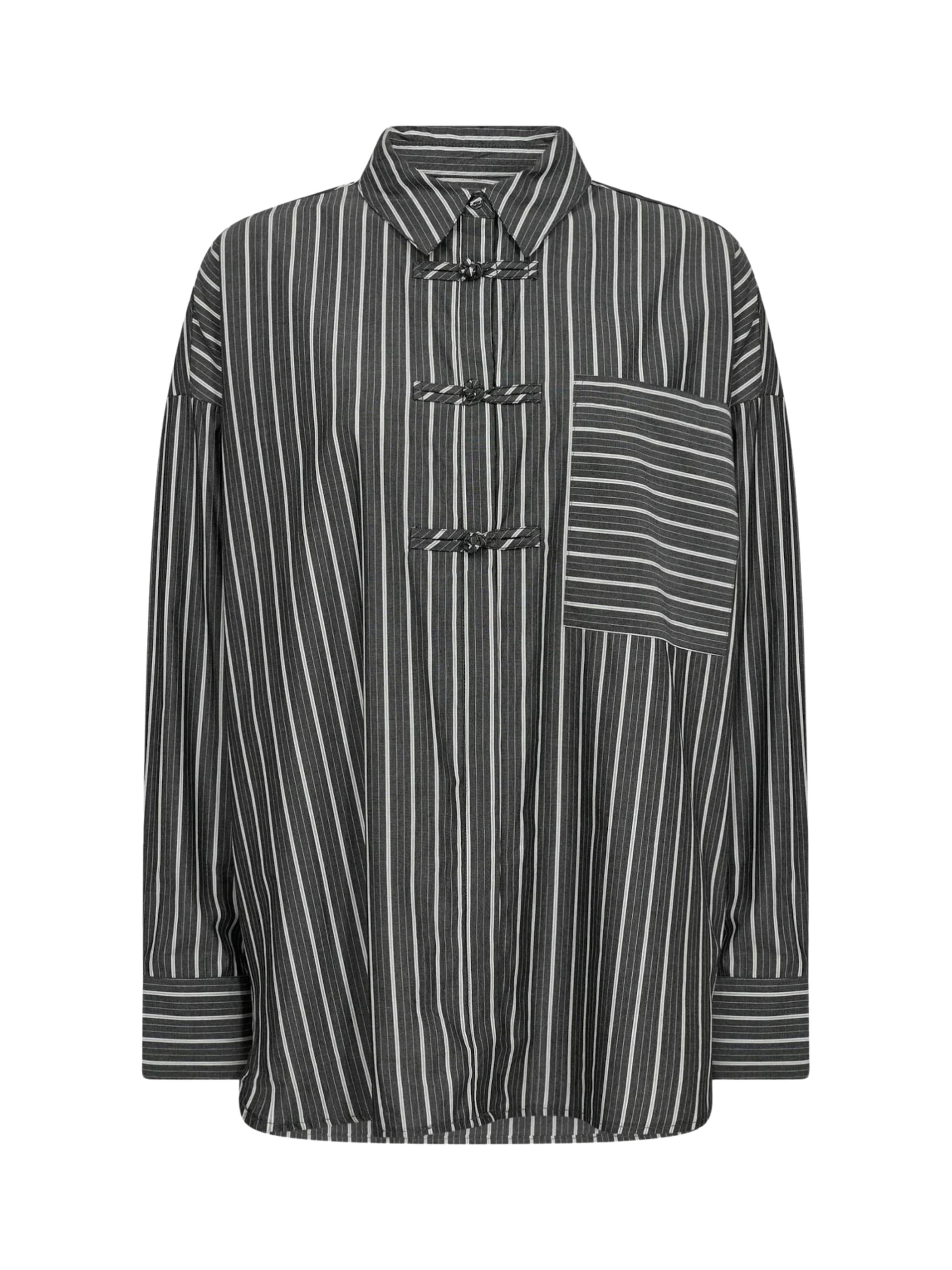 Camicia da donna 'Kimi 1' di Levete Room in nero: frontale