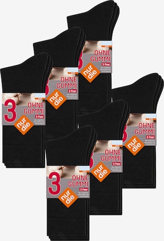 Chaussettes ' 18er-Pack Ohne Gummi ' Nur Die en noir : devant