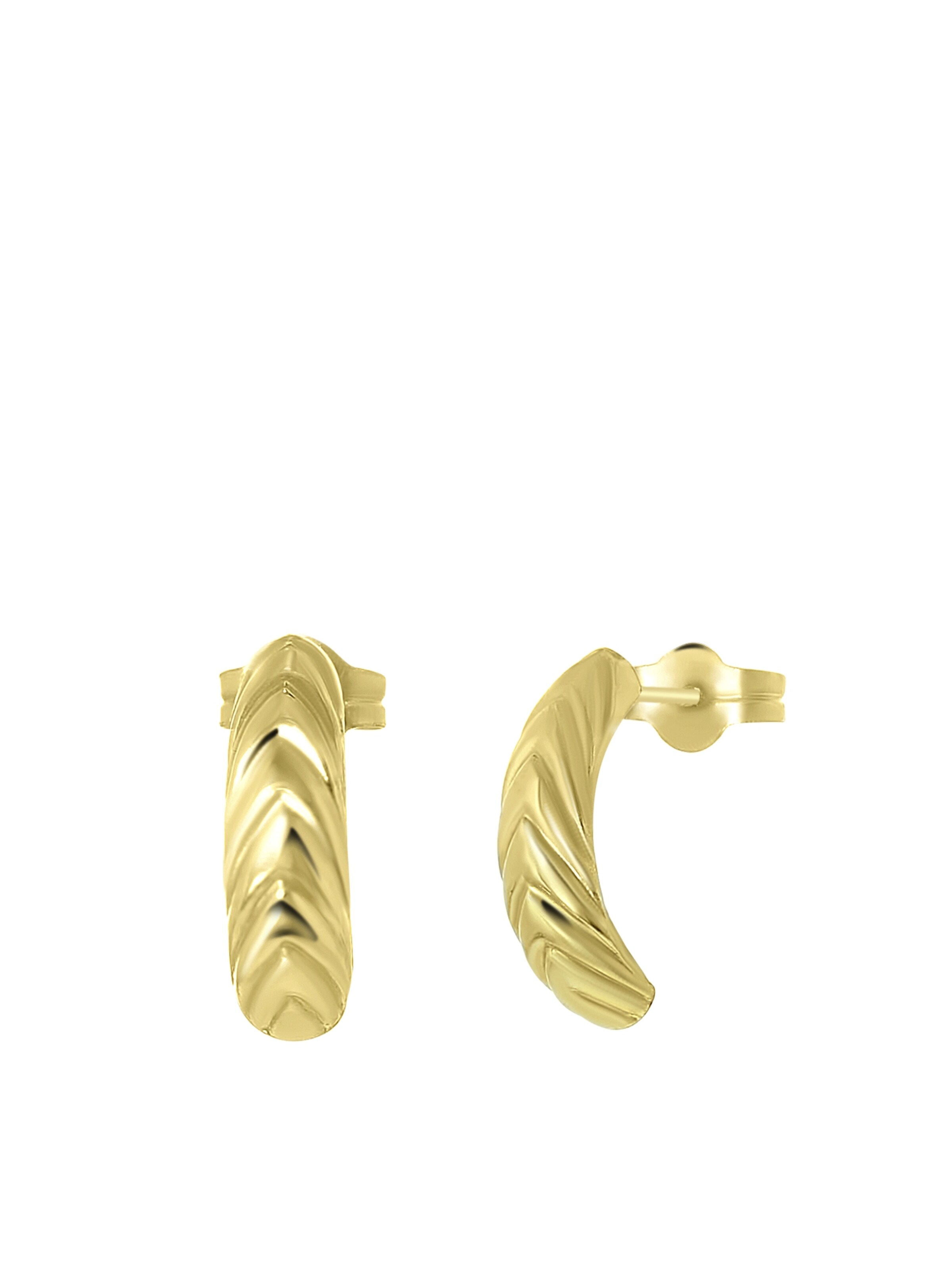 Lucardi Ohrringe 'Klassisch' in Gold: Vorderseite