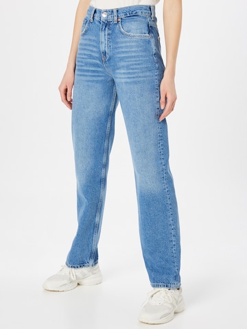 Gina Tricot Loosefit Jeans in Blauw: voorkant