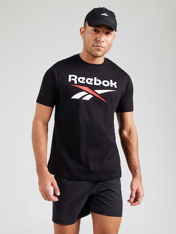 Reebok Funkční tričko 'BRUNO' – černá: přední strana